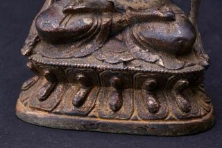 Elegant Old Chinese Tibetan Bronze Buddha Seated Statue Sculpture 8