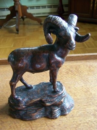 " Ram " Figurine - Marked C M Pannage - 1973 - 4 - 10 - Heavy,  Maybe Bronze?