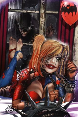 Greg Horn Signed Batman Joker Dc Comic Art Print Harley Quinn Batman Who Laughs