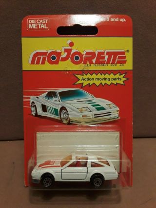 Vintage Majorette No 214 Nissan 300zx Turbo White Boxed Made In France 1/62