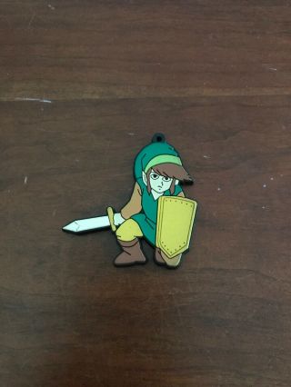 The Legend Of Zelda Link Silicone Rubber Keychain Pendant Only 2004 Nintendo