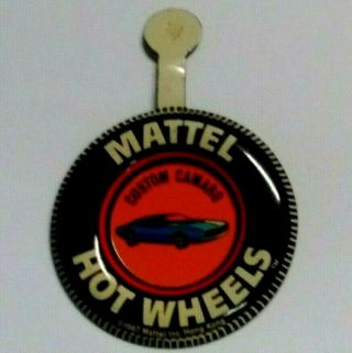Mattel Hot Wheels Button 1967 Red Line Custom Camaro Car Hong Kong Hot Rod