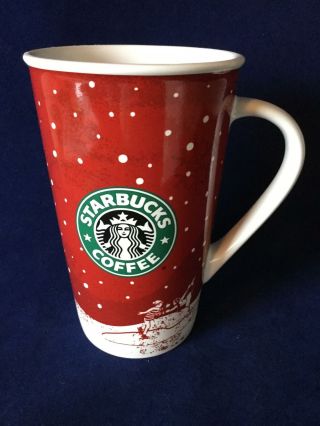 2007 Starbucks Holiday Mug With Handle 16 Oz Coffee/tea -