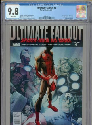 2011 Marvel Ultimate Fallout 4 1st Appearance Miles Morales Spider - Man Cgc 9.  8