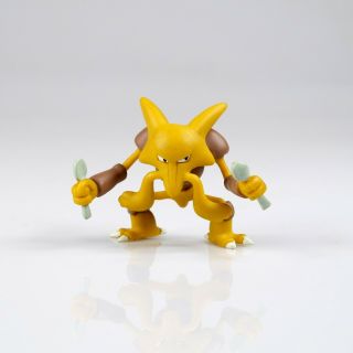 Rare Pokemon Zukan Alakazam Mini Figure 1/40 Scale Tomy Japan