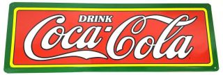Drink Coca Cola Embossed Metal Sign Ande Rooney 4 Color