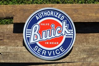 Authorized Buick Service Tin Metal Sign - Oldsmobile - Pontiac - Gm - Retro