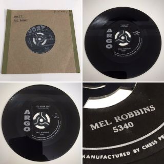 Mega Rare Mel Robbins “save It” & “to Know You” 45rpm 7” Vinyl Record Argo 5340