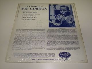 JOE GORDON INTRODUCING DG LP JAZZ VG,  EMARCY MG 36025 RARE BLUE BACK SHRINK 2