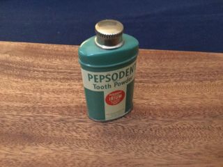 Vintage Advertising Pepsodent Tooth Powder Tin With Contents