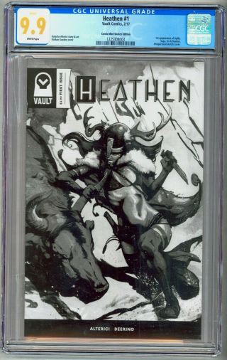 Heathen 1 Cgc 9.  9 1 Of Only 8 Comic Sketch Variant Movie Coming