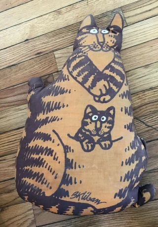 Vintage B.  Kliban Cat 17” Sitting Cat Stuffed Animal Pillow