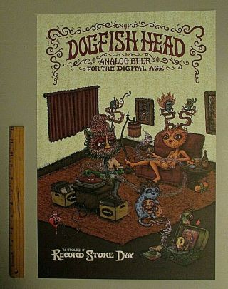 Dogfish Head Analog Beer Digital Age Record Store Day Poster Man Cave Banner