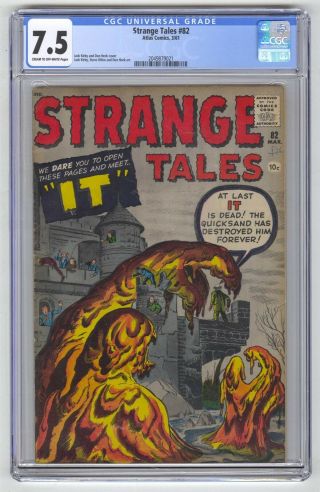 Strange Tales 82 Cgc 7.  5 Marvel Atlas Comic Jack Kirby Steve Ditko