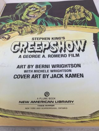 Plume 1982 Stephen King ' s CREEPSHOW 1st Print Romero Film Wrightson & Kamen Art 7