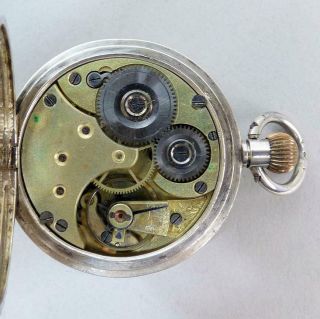 ANTIQUE OMEGA SILVER OPEN FACE POCKET WATCH C.  1920 2
