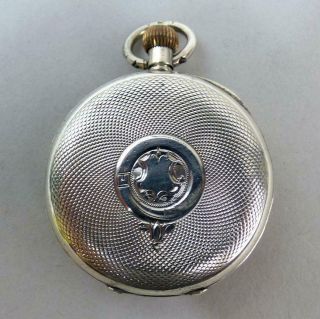 ANTIQUE OMEGA SILVER OPEN FACE POCKET WATCH C.  1920 3