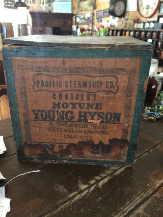 Antique General Store Pacific Steamship Co Tea Box.  13 By 13
