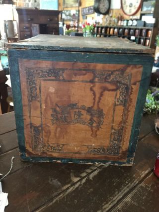 Antique General Store Pacific Steamship Co Tea Box.  13 By 13 2