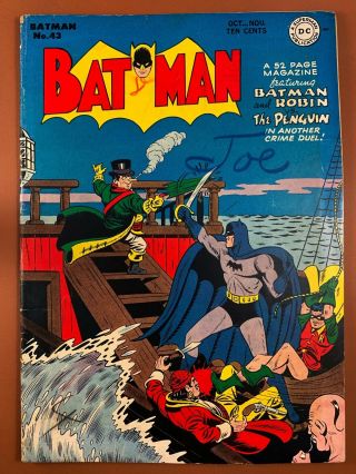 Batman 43 (dc Comics) Penguin Apperance Golden Age