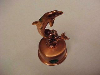 Pencil Sharpener In The Shape Of A Dolphin - Copper Colored 13093c