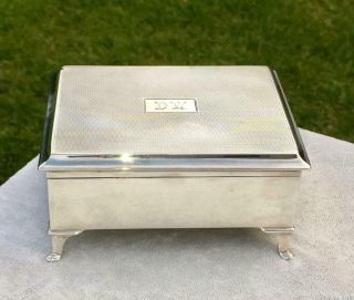 Sterling Silver Cigarette Box Hm 1927 W.  H Haseler Maker To Liberty