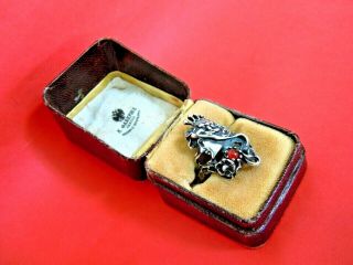 Very Rare Item Old Russian 84 Silver Ring,  Faberge Design 19th Century