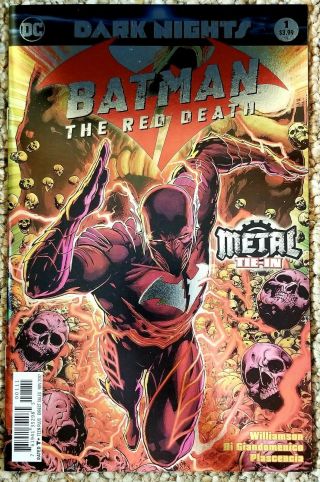 Dark Nights Batman: The Red Death 1 Nm Foil Cover Metal Tie - In Flash Dc Comics