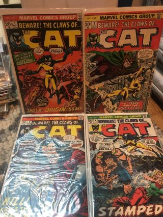 Marvel Beware The Claws Of The Cat 1 2 3 4 Full Series 1 - 4 Bronze Age