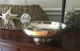 Wallace Solid Sterling Silver Footed Bowl 9.  5 " Large 425 Grams