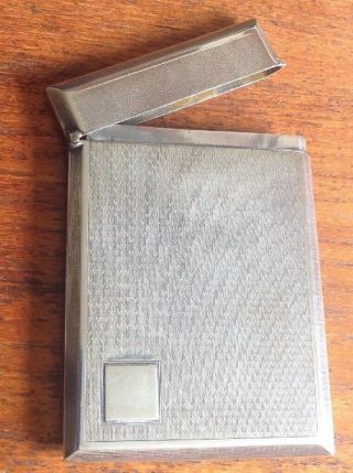 Large Solid Silver Pocket Card Case.  4.  75 " X3.  5 " 178g.  S.  Blankensee B 
