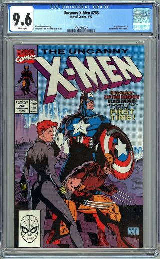 Uncanny X - Men 268 - Cgc 9.  6 - Wp - Nm,  Jim Lee - Captain America Black Widow
