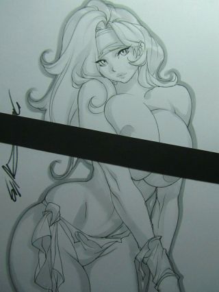 Rogue X - Men Girl Sexy Busty Sketch Pinup - Daikon Art