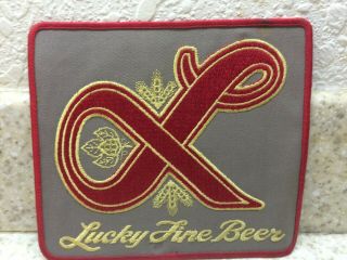 Vintage Large Lucky Lager Beer Patch