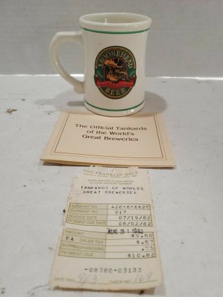 Franklin Tankards Of The World Moosehead Beer Mug Porcelain 1981