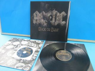 Ac/dc Rock Or Bust Vinyl Record Hologram Edition Classic Rock Lp Ex/ex