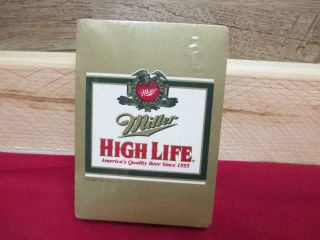 Da7360 Vintage Miller High Life Beer Deck Of Playing Cards