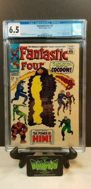 Fantastic Four 67 Cgc 6.  5 1st Appearance Of Warlock (him) 1967 Fn,  White Pgs
