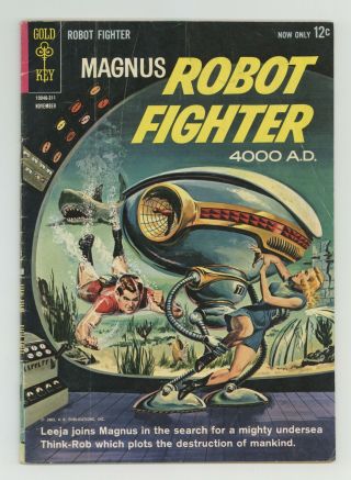 Magnus Robot Fighter (gold Key) 4 1963 Gd/vg 3.  0