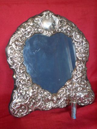 Stunning Large Sized Rococo Style Solid Silver Photo Frame By R.  Carr 25 X 27 Cm
