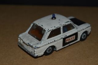 Vintage Corgi Toys No.  506 Sunbeam Imp Police Car Diecast Model 1960s White Roof 3