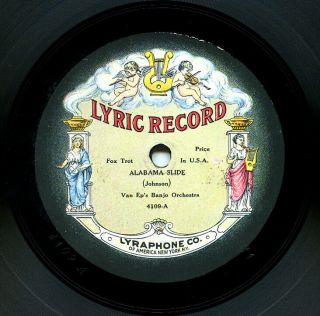Lyric Record 4109 Vess Ossman’s Jazz Band 1917 Alabama Slide / Donkey Fox Trot
