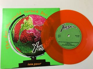 X - Ray Spex The Day The World Turned Day - Glo 7 " Orange Vinyl Single