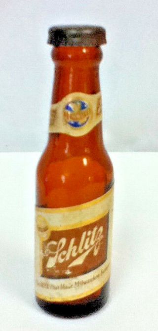 Schlitz Beer Bottle Salt Or Pepper Shakers Shaker Old Vintage Glass Bottle Vd2