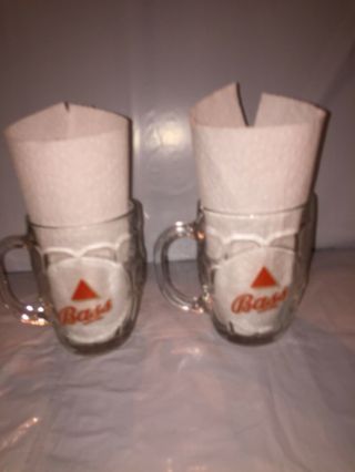 Bass Beer Set (2) Dimpled Glass Mug Cup Stein Tankard England English Ale UK 4