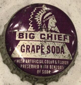 Big Chief Grape Oskaloosa Iowa Soda Bottle Cap Cork