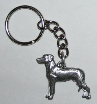 Rhodesian Ridgeback Dog Fine Pewter Keychain Key Chain Ring Fob