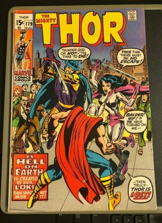 The Mighty Thor 179 August 1970 Marvel Comics Stan Lee Last Jack Kirby Loki Sif