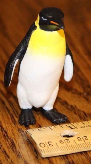 2.  5 " Schieich Germany Penguin Realistic Plastic Zoo Figure Toy Black & White
