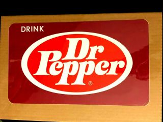 Drink Dr Pepper Decal Sign 15 3/4 " X 91/4 Vintage Nos